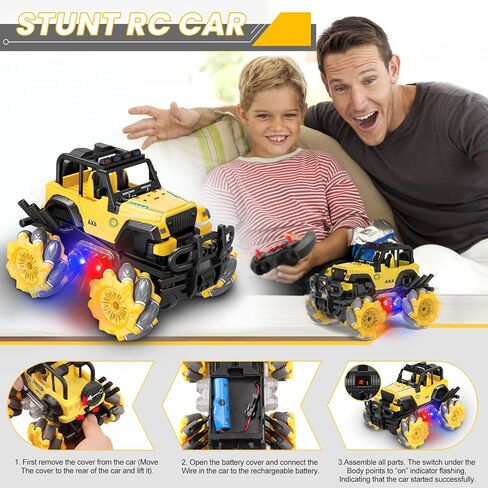 YOTOY Remote Control Car Toys for 6 7 8 9 10 Years Old Boys, Drift Stunt Remote Control Car, RC Cars for Boys Age 8-12, Stunt Car Remote Control, RC Stunt Car Toy, Drift Stunt Car, Drift RC Cars in Saudi Arabia