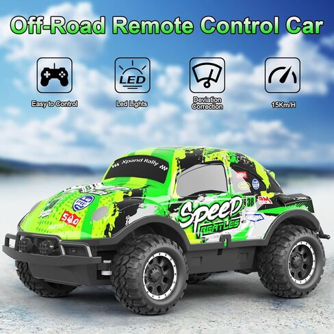 سيارة تحكم عن بعد، ألعاب سيارات سباق مضيئة بمقياس 1/24، سيارة RC للأطفال مع أضواء LED رائعة، ألعاب سيارات هواية RC هدايا عيد ميلاد لعمر 3 4 5 6 7 8 سنوات للأولاد والبنات in Kuwait