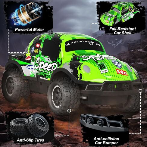 سيارة تحكم عن بعد، ألعاب سيارات سباق مضيئة بمقياس 1/24، سيارة RC للأطفال مع أضواء LED رائعة، ألعاب سيارات هواية RC هدايا عيد ميلاد لعمر 3 4 5 6 7 8 سنوات للأولاد والبنات in Kuwait