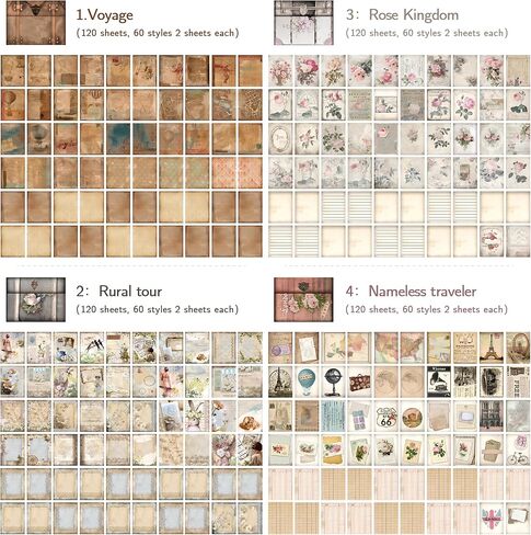 480 قطعة من لوازم سجل القصاصات الصغيرة، طوابع سجل القصاصات غير المرغوب فيه، ورق دفتر القصاصات العتيق، ورق ديكوبج، ملصقات مجلة غير المرغوب فيه، مجموعة ملصقات جمالية، ورق ملصق، مجلة الطبيعة in Kuwait