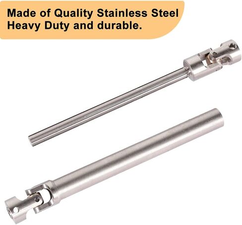 WEISHUJI Universal Stainless Steel Centre Drive Shaft, Stainless Steel Centre Drive Shaft, Stainless Steel Drive Shaft 140-250mm for Tamiya RC4WD D90 SCX10 SCX0016 Off-Road RC Crawlers Car in Kuwait
