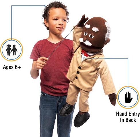 25" Pops, Black Grandfather, Full Body, Ventriloquist Style Puppet in Saudi Arabia