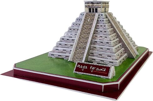Little Learning Hands 3D Puzzles for Adults and Kids | Mayan Pyramid 3D Puzzle | Mexico Architecture Model Kit | Birthday Gifts for Kids, Teens and Adults in Kuwait