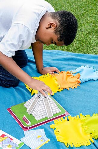 Little Learning Hands 3D Puzzles for Adults and Kids | Mayan Pyramid 3D Puzzle | Mexico Architecture Model Kit | Birthday Gifts for Kids, Teens and Adults in Kuwait