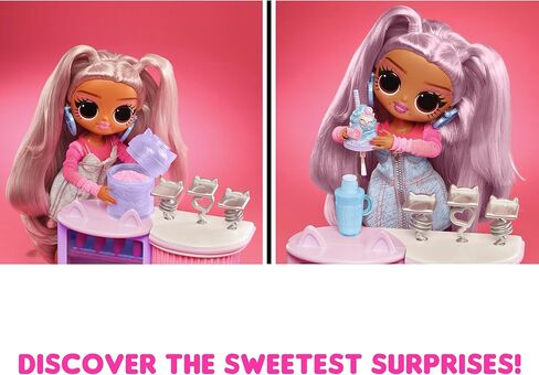 LOL Surprise OMG Sweet Nails – Kitty K Café with 15 Surprises, Including Real Nail Polish, Press On Nails, Sticker Sheets, Glitter, 1 Fashion Doll, and More! – Great Gift for Kids Ages 4+ in Kuwait