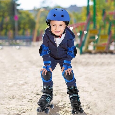 Kids Roller Skates for Boys Adjustable Roller Skates for Men Women Girls with 8 Wheels Lighting for Indoor Outdoor Quad Skates in Kuwait