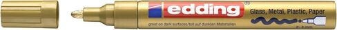 طلاء Edding 750 اللامع، 053 751 Glanz-Lack-Marker Rundspitze - Kreatives gestalten von Fast Allen Oberflächen (Z.B. Glas، Karton، Dunkles Papier، Keramik، Stein، Gold in Kuwait