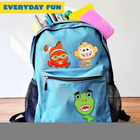 JOYIN 24 PCS 6"x 9" Make-a-face Sticker Sheets Make Your Own Animal Mix and Match Sticker Sheets with Safaris, Sea and Fantasy Animals Kids Party Favor Supplies Craft in Saudi Arabia