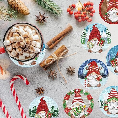 CAMOYAI عيد الميلاد الماس اللوحة الوقايات، التماثيل الماس مجموعات الفن للمبتدئين، 5D الحفر الكامل جوهرة الفن للهدايا وديكور جدار المنزل 12x16 بوصة in Kuwait