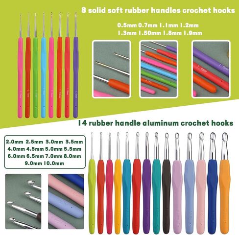 LUNARM Crochet Kit, 70 Piece Crochet Set with Crochet Yarn Crochet Hook Knitting Needles and Crochet Accessories, Crochet Starter Kit with Storage Box for Adults Beginner and Professionals in Kuwait