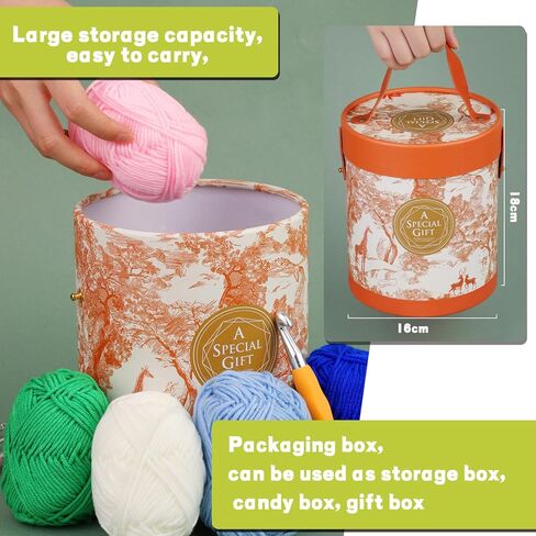 LUNARM Crochet Kit, 70 Piece Crochet Set with Crochet Yarn Crochet Hook Knitting Needles and Crochet Accessories, Crochet Starter Kit with Storage Box for Adults Beginner and Professionals in Kuwait