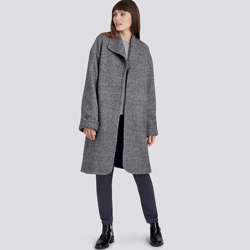 Simplicity (XXS-XS-S-M-L-XL-XXL) SS9187A Misses' Relaxed fit Jacket & Coat Have Shaped, Sleeve Pocket Detail Includes Fur Collar, Cuffs & Suede or Leather Belt in Saudi Arabia