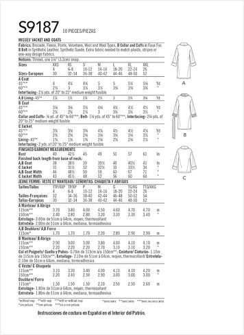 Simplicity (XXS-XS-S-M-L-XL-XXL) SS9187A Misses' Relaxed fit Jacket & Coat Have Shaped, Sleeve Pocket Detail Includes Fur Collar, Cuffs & Suede or Leather Belt in Saudi Arabia
