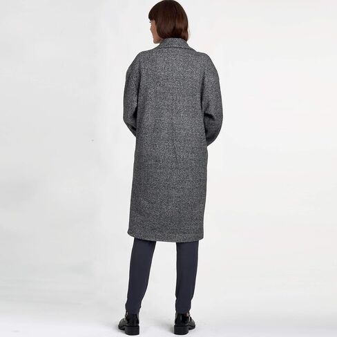 Simplicity (XXS-XS-S-M-L-XL-XXL) SS9187A Misses' Relaxed fit Jacket & Coat Have Shaped, Sleeve Pocket Detail Includes Fur Collar, Cuffs & Suede or Leather Belt in Saudi Arabia