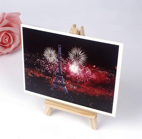 12 حزمة الخشب الصغير عرض حامل 5 بوصة قماش حامل صور صغيرة حامل خشبي للرسم حامل ثلاثي القوائم خشبي طبيعي لعرض اللوحات القماشية الصغيرة، بطاقات العمل، صور الرسم in Kuwait