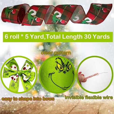 Buffalo Plaid Ribbons 3 Rolls 18 Yards Christmas Black and White Buffalo Checkered Ribbon Burlap Wired Edge Gingham Fabric Craft for DIY Bows Wrapping Wreath Xmas Tree Decoration in Kuwait