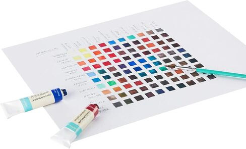 COLOUR BLOCK 32 Ultimate Watercolor Paint Set for Adults and Artists, Contains 24 Vibrant Colors, 2 Brushes, 6 Sheets Watercolor Paper, Perfect for School Supplies in Kuwait