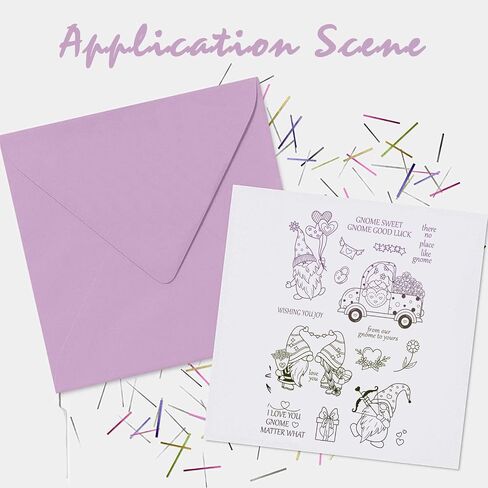 GLOBLELAND Gnome Silicone Clear Stamps Love Heart Rose Gift Box Transparent Stamps for Birthday Valentine's Day Cards Making DIY Scrapbooking Photo Album Decoration Paper Craft in Saudi Arabia