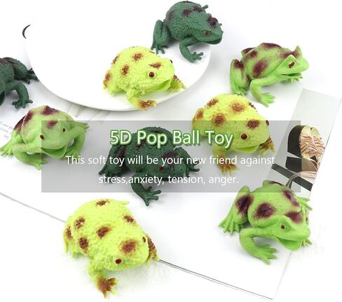 3 قطع لعبة الضفدع للضغط، ضفادع مطاطية خضراء، ألعاب تخفيف التوتر، ألعاب نكتة مبتكرة، كرات الضفدع الململة، لعبة إسفنجية للعب الحسي من أجل هدايا الحفلات، خدعة إبداعية وإطلاق ألعاب الضفدع in Kuwait