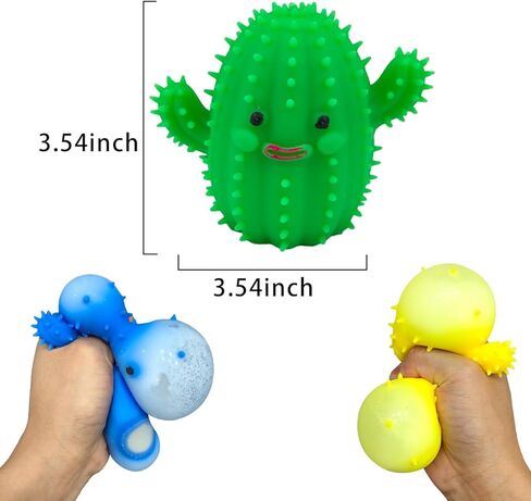 4 قطع من كرات الضغط على شكل صبار ألعاب سكويشيز فيدجيت كرات وردي أخضر أزرق أحمر سكويشيز ألعاب كروية لتخفيف التوتر للبالغين والأطفال وتخفيف القلق والكرات الحسية الضغط على الكرة in Kuwait