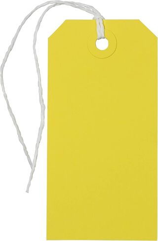 JAM PAPER Gift Tags with String - Medium - 4 3/4 x 2 3/8 - Red - Bulk 100/Pack in Saudi Arabia