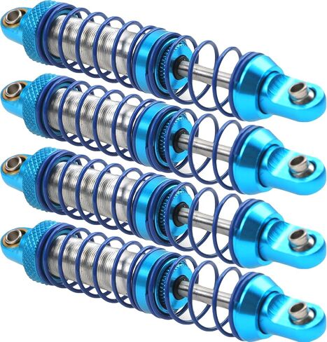 4Pcs Vgoohobby Metal Shocks Absorber Adjustable Dampers Compatible with Axial SCX10 Traxxas TRX4 D90 90046 Redcat Gen7 1/10 RC Crawler Car (Blue,70mm) in Kuwait