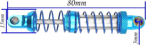 4Pcs Vgoohobby Metal Shocks Absorber Adjustable Dampers Compatible with Axial SCX10 Traxxas TRX4 D90 90046 Redcat Gen7 1/10 RC Crawler Car (Blue,70mm) in Kuwait