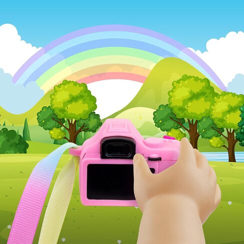 UNICORN ELEMENT 13 قطعة من ملابس الدمى للفتيات مقاس 18 بوصة وإكسسواراتها مجموعة ألعاب أمتعة السفر بما في ذلك حقيبة الألعاب والكاميرا والنظارات الشمسية والهاتف والكمبيوتر وجواز السفر وما إلى ذلك (بدون دمية) in Kuwait