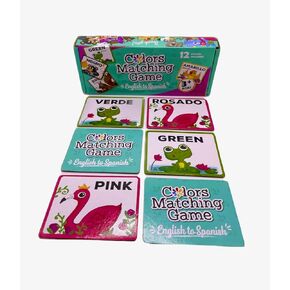 Urban Supply Co English to Spanish Colors Matching Memory Game. ESL and Language Immersion. Early Children's Bilingual Reading. Learn Spanish and English Colors