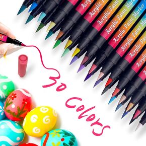 Acrylic Paint Pens Markers, 18 Colors Acrylic Paint Pens Set,1 to 6 mm Tip Permanent Waterproof Acrylic Markers for stone, plastic, glass, canvas, wood,DIY Crafts Making in Saudi Arabia