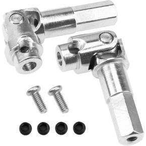 Vgoohobby 2Pack Universal توجيه مشترك محرك رمح المحور الأمامي Dogbone متوافق مع WPL C14 C24 C34 B24 B36 MN Model D90 D91 MN99S RC Car (فضي)