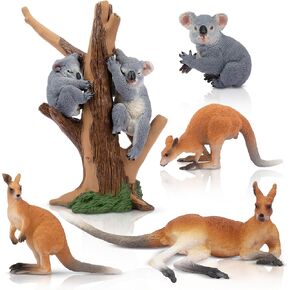 Toymany 6PCS Bear Figurines, Realistic Forest Animals Bear Family Figures Toy Set includes Brown Bears Black Bears and Cubs, Education Toy Birthday for Kids Toddlers