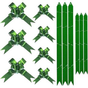 أقواس سحب لامعة باللون الأخضر، 20 قطعة من الأقواس اللامعة بمقاسين مختلفين لتغليف الهدايا، وأقواس سلة الهدايا لحفلات الزفاف، وباقة الهدايا، وتزيين شجرة عيد الميلاد in Kuwait
