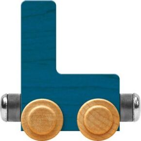 Maple Landmark NameTrains Bright Letter Car L - Made in USA (Blue)