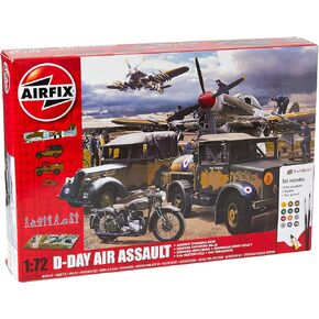 Airfix D-Day Air Assault 1:72 WWII Military Diorama Plastic Model Gift Set A50157A, Multi in Saudi Arabia