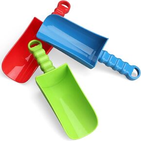 LNCOJOLM 3 قطع سميكة 9 بوصة مجرفة الشاطئ مجرفة مجرفة ألعاب رمل للأطفال الصغار البالغين، مجموعة أدوات مجرفة بلاستيكية شديدة التحمل لحفر الحديقة وصندوق رمل ألعاب هدية مجموعة هدايا للحفلات in Kuwait