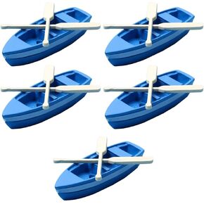 SAFIGLE 5 sets Kit Canoe Rowboat Boat Summer Ornament Toys Micro Sailing Decoration Model Pulp Decor Small Garden Paddles Figurine Style Wooden Table Rustic Mini Aquatic
