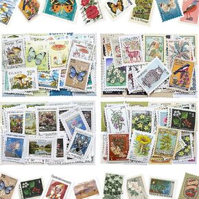 276Pcs Vintage Postage Stamps Stickers Pack, Decorative Stamp Stickers, Adhesive Stickers for Scrapbooking Bullet Planners DIY Art Crafts Calendars Notebook Travel Journal
