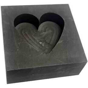 Heart Graphite Casting Ingot Mold Metal Refining Scrap Gold Silver Heart Mold in Kuwait
