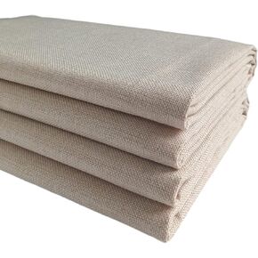 TinaKim Canvas Upholstery Fabric, Faux Linen Type Cloth Material,for Couch Chair Seat Repair (Beige 3, 2 Yard (57x 72 inch))
