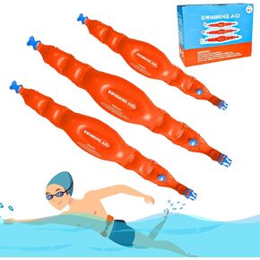 أحزمة سباحة للأطفال والكبار، (3 حزم) مساعد السباحة القابل للنفخ ، مع مشبك أمان قابل للتعديل ، عوامة سباحة محمولة للتدريب على السباحة وتطفو على الماء للأطفال الصغار (S+M+L) in Kuwait