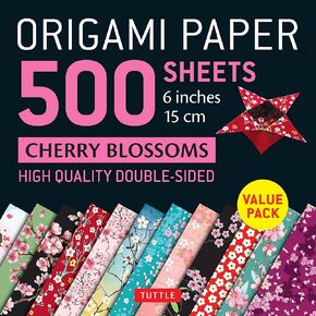 Origami Paper 500 sheets Cherry Blossoms 6" (15 cm): Tuttle Origami Paper: Double-Sided Origami Sheets Printed with 12 Different Patterns (Instructions for 6 Projects Included) in Kuwait