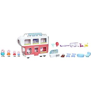 Peppa Pig Peppa’s Adventures Peppa’s Family Motorhome Preschool Toy, Vehicle to RV Playset, Plays Sounds and Music, Ages 3 and up