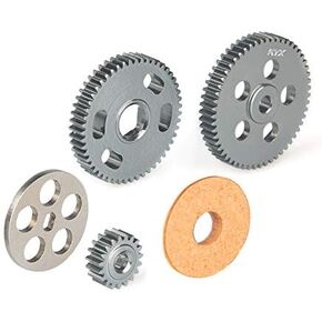 مجموعة تروس نقل الحركة المعدنية KYX Racing مجموعة تروس علبة التروس ترقيات الملحقات لـ 1/24 RC الزاحف سيارة محورية SCX24 Deadbolt JLU CRC C10 B-17 (مجموعة تروس النقل) in Kuwait