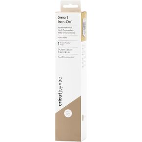 Cricut Joy Xtra Vinyl Iron On Smart Vinyl for Shirts, Apparel, Backpack & Décor, Quick Matless Cutting, Apply on All Surfaces, Outlast 50+ Washes, Measuring 9.5 in x 24 in, Black