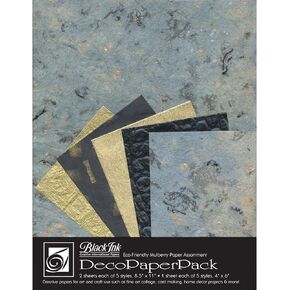 Black Ink DP-703 Decorative Paper Pack, Chinaberry - Aqua, 8.5-x-11-Inch