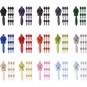 فينجر سبرينبير 150 قطعة #3 راس منزلق بسحاب معدني 15 لون غير مرئي، مجموعة اصلاح السحابات المنزلقة للملابس واكسسوارات الخياطة بنفسك (0.7×1 انش) in Kuwait