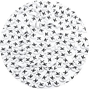 Round Letter Beads 4x7mm Acrylic Alphabet Beads A for Bracelets Making Keychain Jewelry DIY - 100pcs in Kuwait