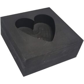 OTOOLWORLD Heart Graphite Casting Ingot Mold Metal Refining Scrap Gold Silver Heart Mold in Kuwait