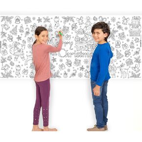 GIGANTIC - Giant Coloring Poster, DIY Large Wall Paper Coloring Banner roll or Tablecloth, Huge Size of 35" x 78", Perfect for Group Activity of Adults & Kids, at Home, Parties, Events. (ABC) in Saudi Arabia